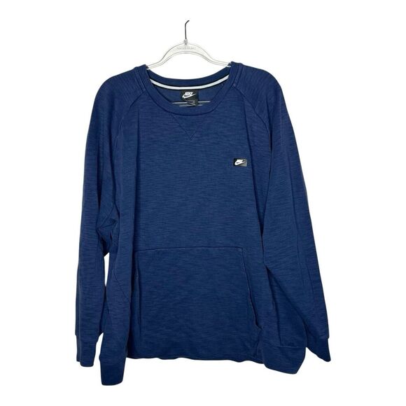 Nike Other - Nike Sweatshirt Mens 2XL Blue Crew Neck Optic Pullover Swoosh Long Sleeve Casual
